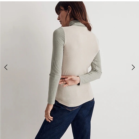 Colorblock Ribbed Turtleneck - Picture 2 of 4